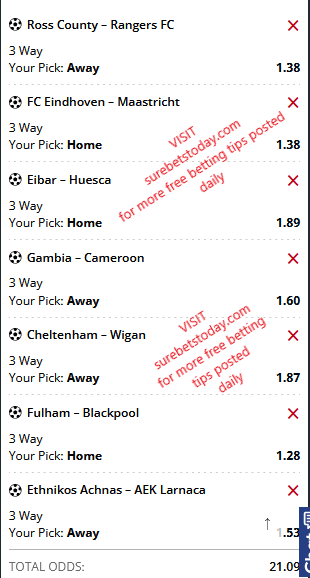29th JAN FREE MULTIBET OF THE DAY